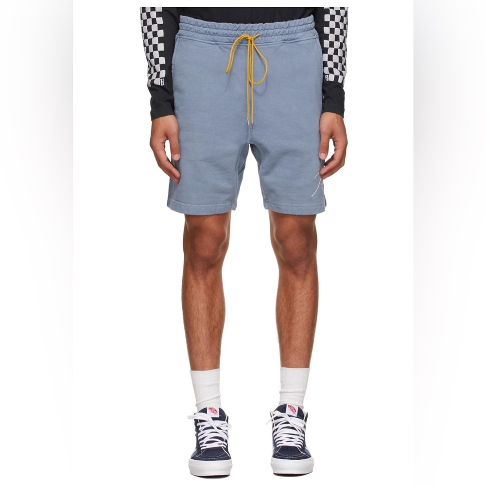Rhude Blue Logo Sweat Shorts Sz M